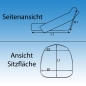 Preview: Sitzkissen Holder rot/gelb flach